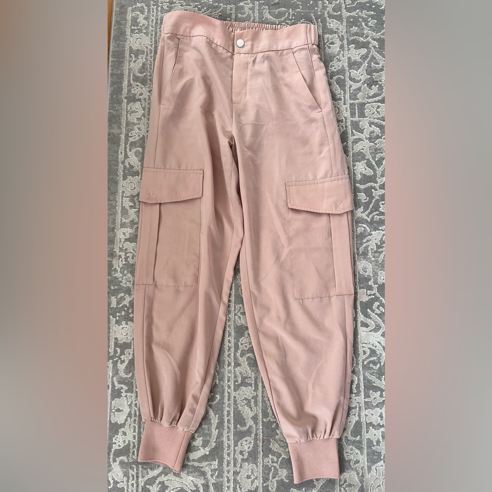 Zara Pink Cargo Jogger Pants Size XS